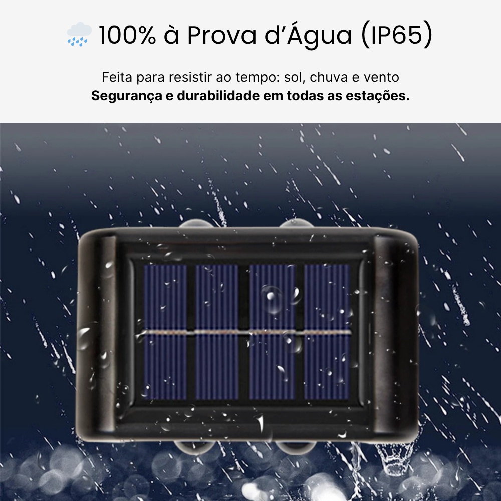 Lumine Solar Deco - Luminária de Parede LED com Energia Solar