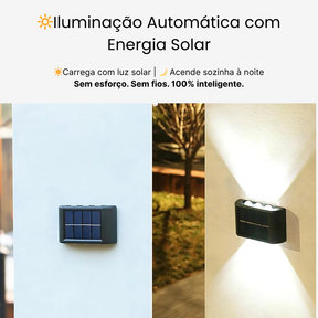 Lumine Solar Deco - Luminária de Parede LED com Energia Solar