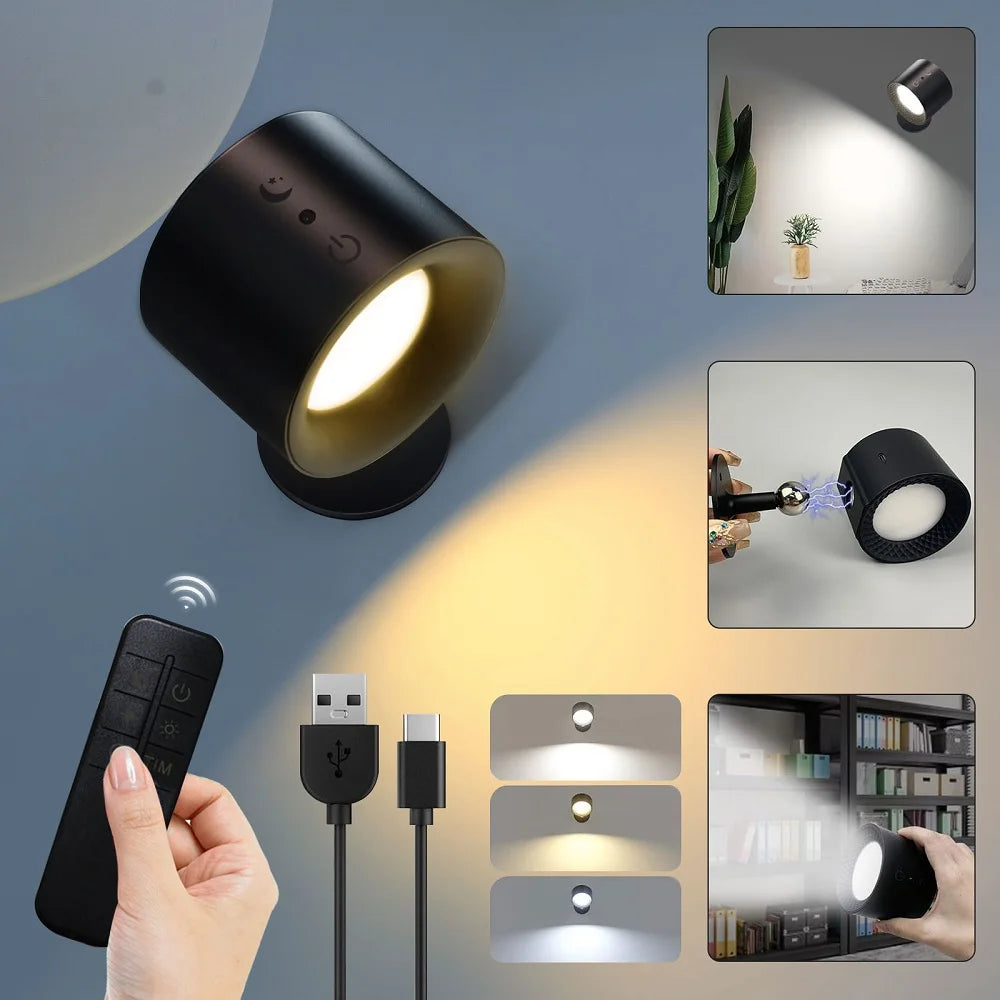 Luminária LED Magnética 2 em 1